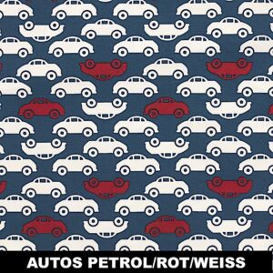Autos petrol/rot/weiß