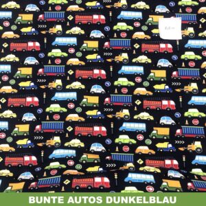 Bunte Autos dunkelblau