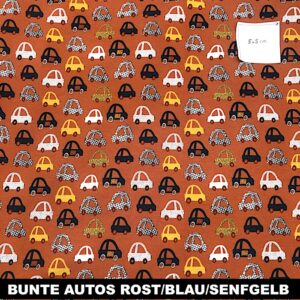 Bunte Autos rost/Senfgelb