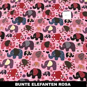 bunt Elefanten rosa