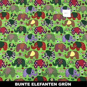 bunte Elefanten grün