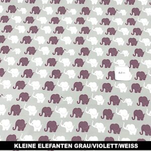 Kleine Elefanten grau/violett/weiß