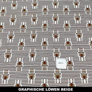 Graphische Löwen beige