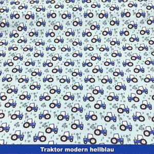 Traktor modern hellblau