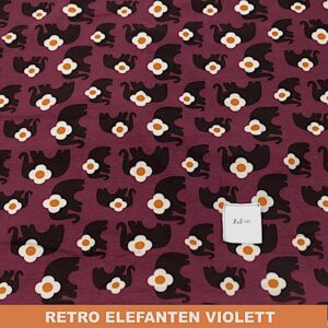 Retro Elefanten pflaume/violett