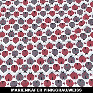 Marienkäfer pink grau weiß