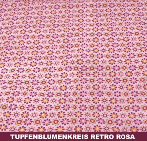 Tupfenblumenkreis retro rosa
