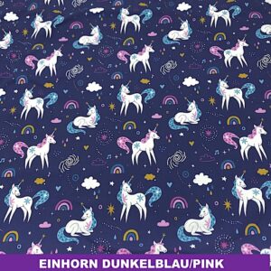 Einhorn dunkelblau pink