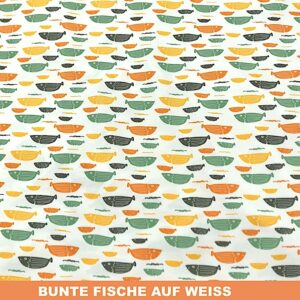 Bunte Fische auf weiß