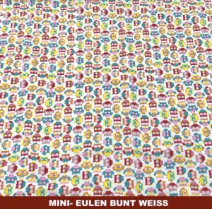 Mini Eulen bunt weiß