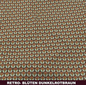 Retroblüten dunkelrotbraun/mint/altrosa