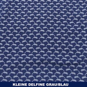 Kleine Delfine blau/grau