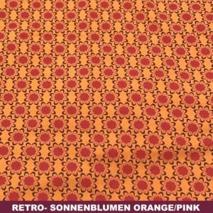 Retro Sonnenblumen orange/pink