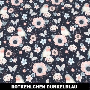 Rotkehlchen dunkelblau