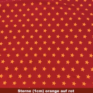 Sterne orange auf rot