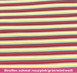 Streifen schmal rosa/pink/grün/weiß/mint