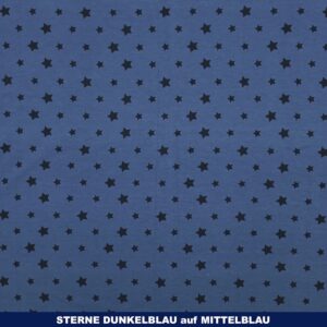 STERNE DUNKELBLAU auf MITTELBLAU