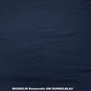 MUSSELIN UNI DUNKELBLAU