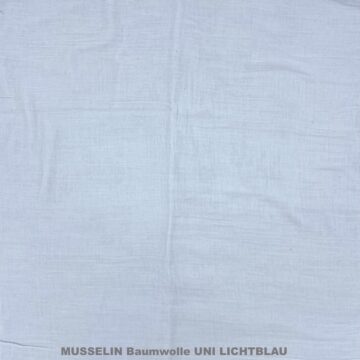 MUSSELIN UNI HELLBLAU