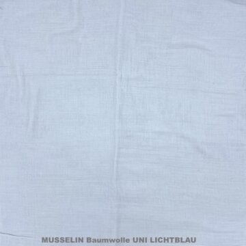 MUSSELIN UNI HELLBLAU