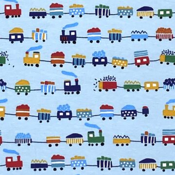 Eisenbahn bunt hellblau