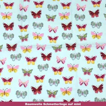 Schmetterlinge bunt mint